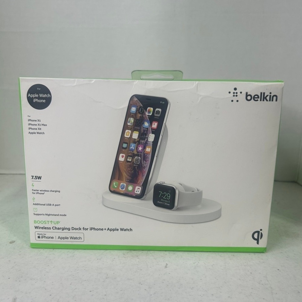Belkin BOOST UP Wireless Charging Dock for iPhone and Apple Watch White F8J235